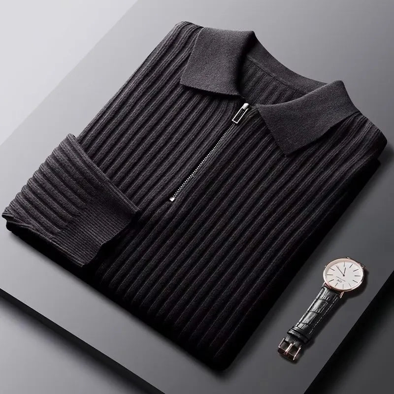 Pull à Rayures Zippé