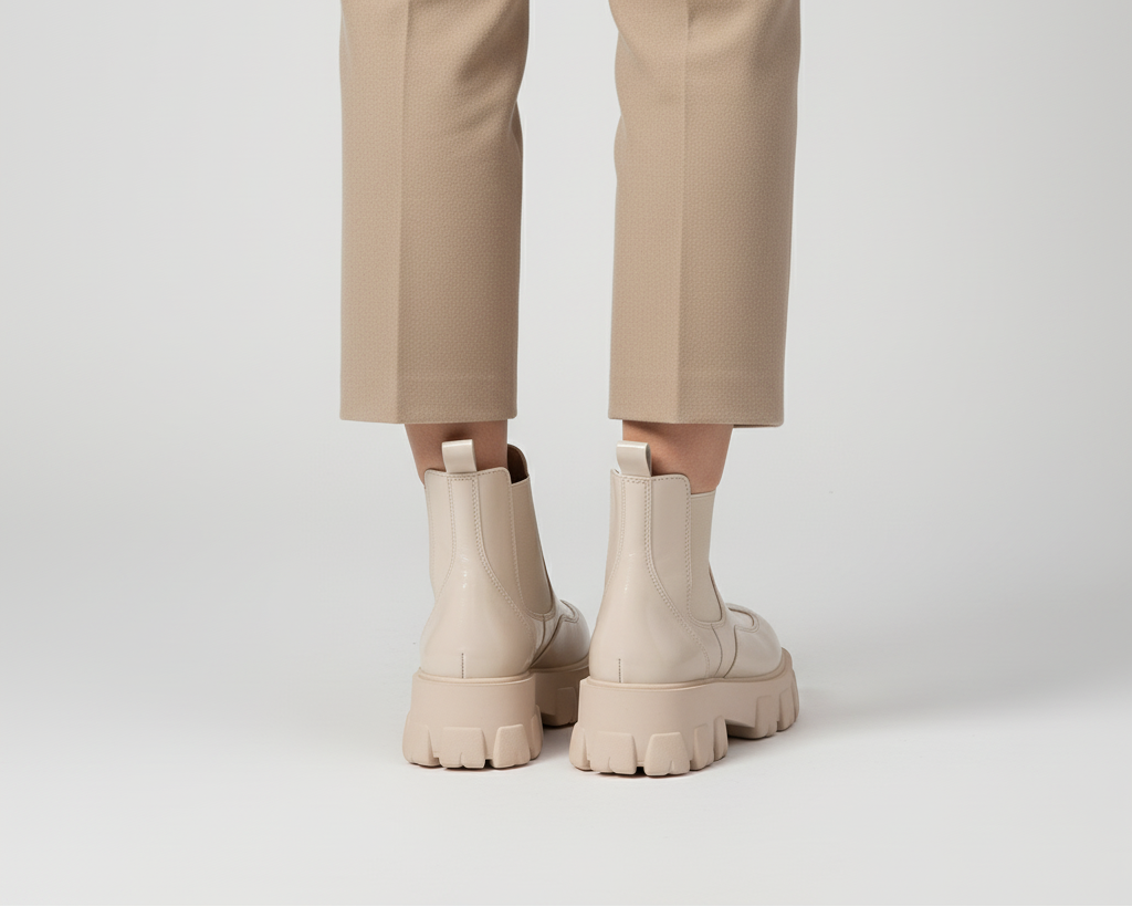 Bottines vernis à plateforme