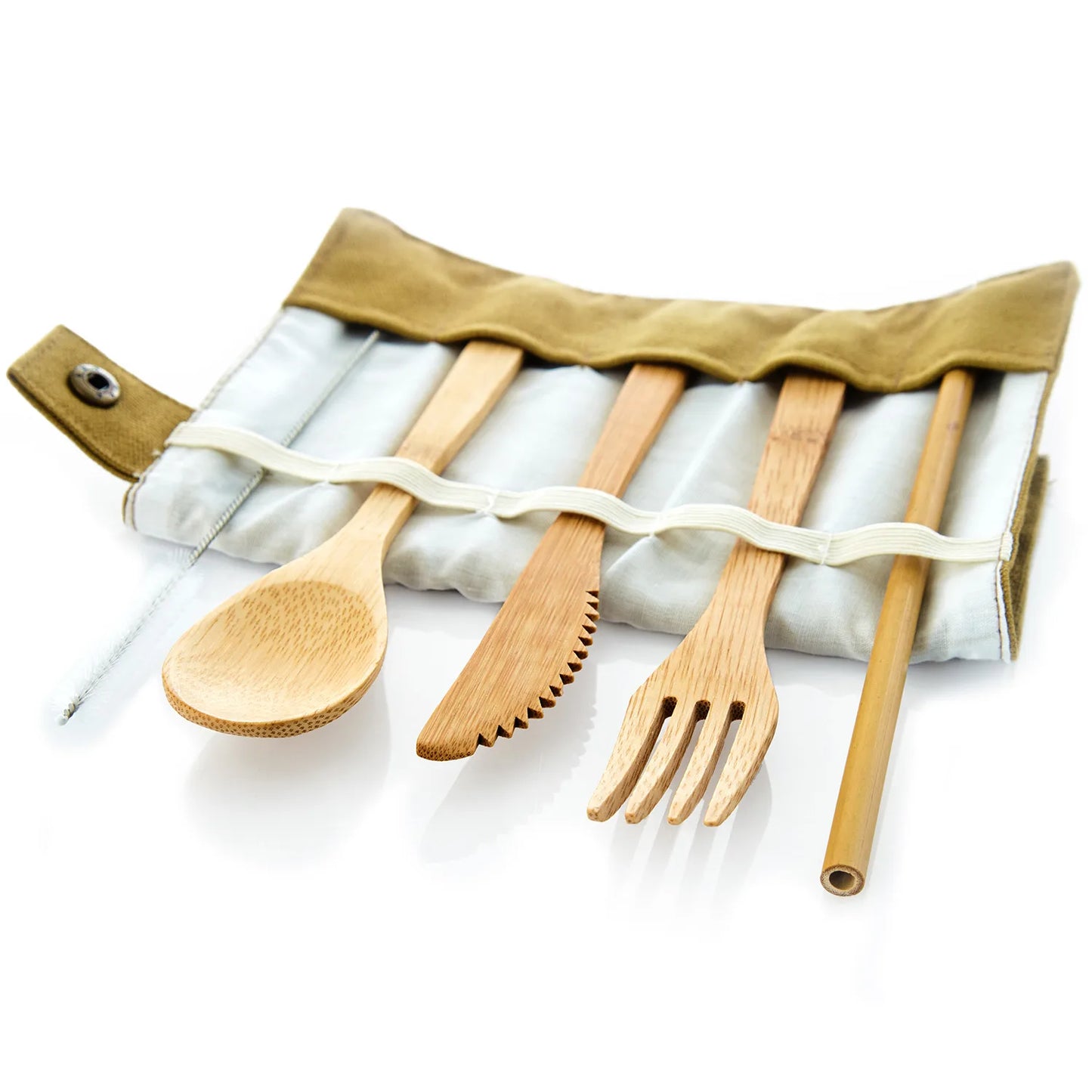 Set de couverts de voyage en bambou