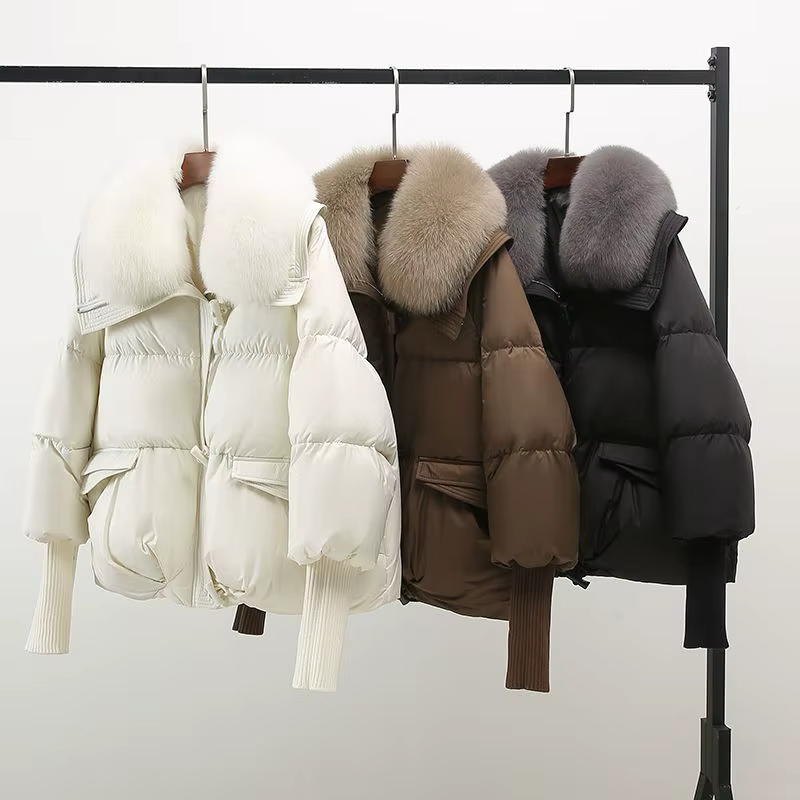 LYNA - Manteau d'hiver avec col en fourrure 