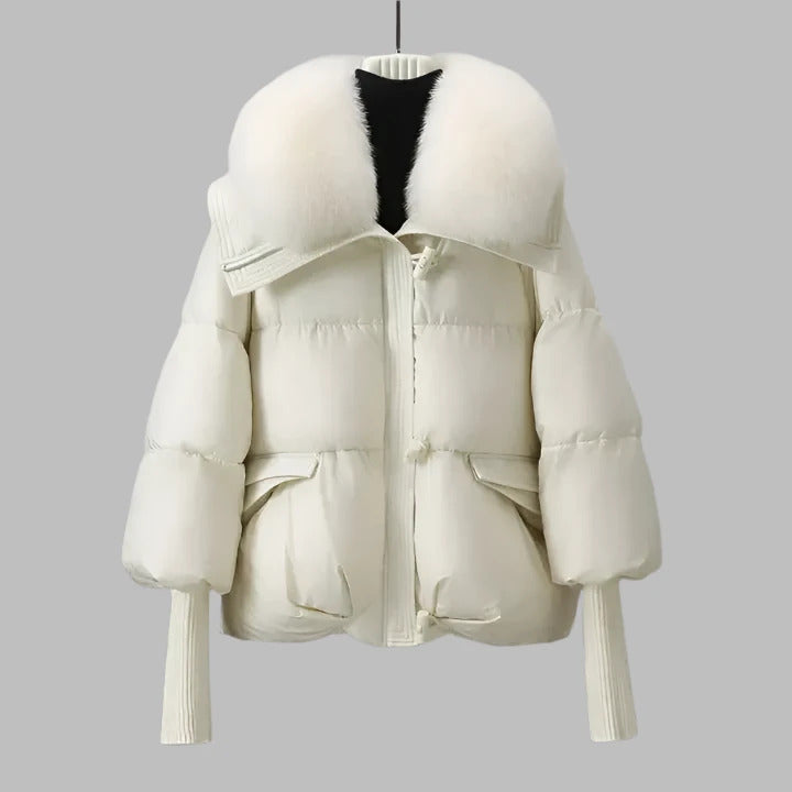 LYNA - Manteau d'hiver avec col en fourrure 