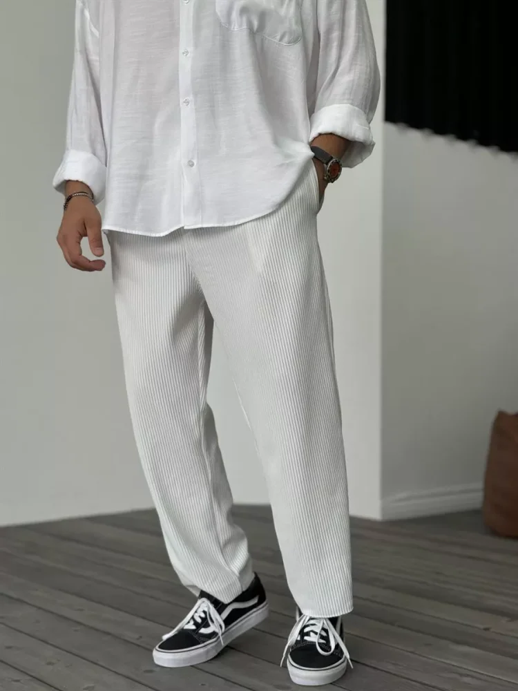 ÉMILE - Pantalon à texture côtelée