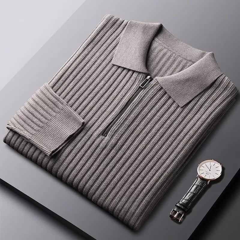 Pull à Rayures Zippé