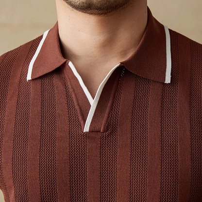 Polo Tricoté à Manches Courtes