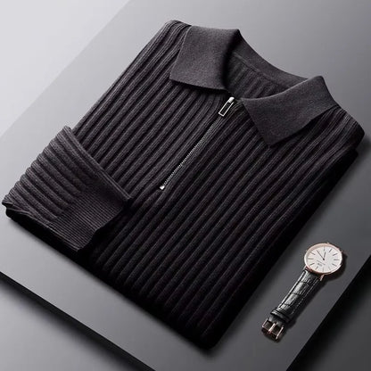 Pull à Rayures Zippé