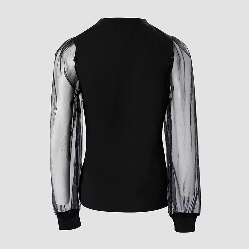 Haut Chic à Manches Transparentes