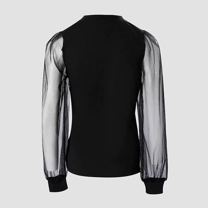 Haut Chic à Manches Transparentes
