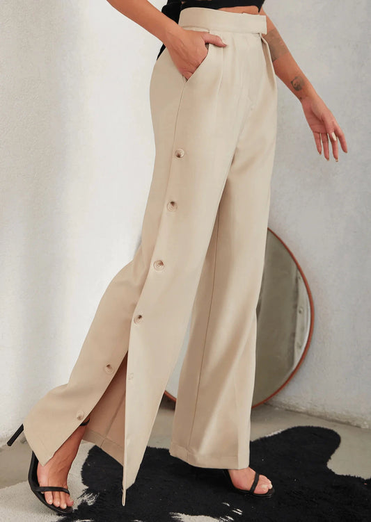 Pantalon à Boutons Latéraux