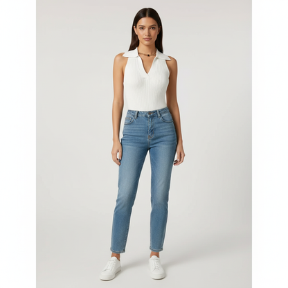 Haut tricoté sans manches