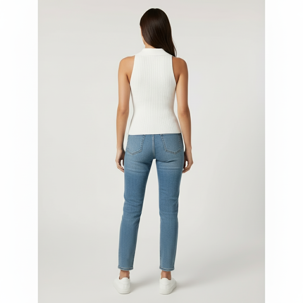 Haut tricoté sans manches