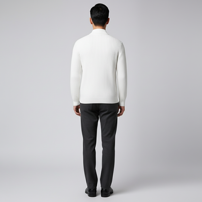 Pull à Rayures Zippé