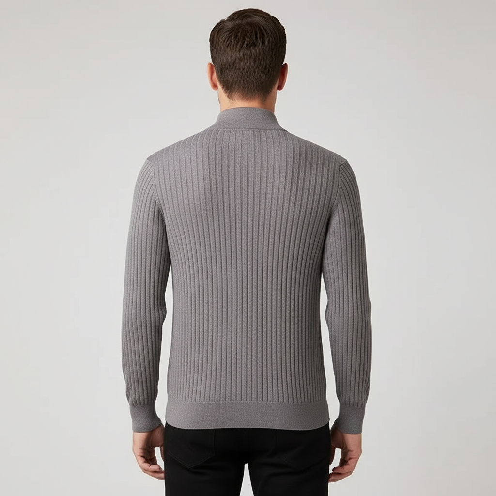Pull à Rayures Zippé