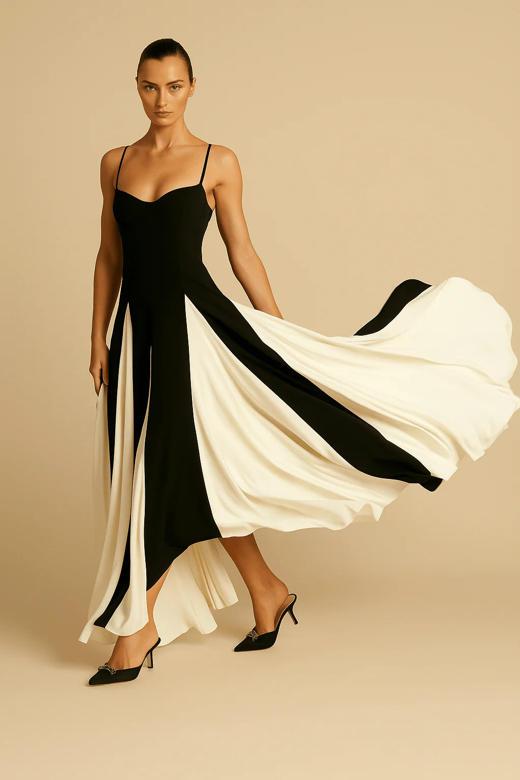 Robe Longue Bicolore