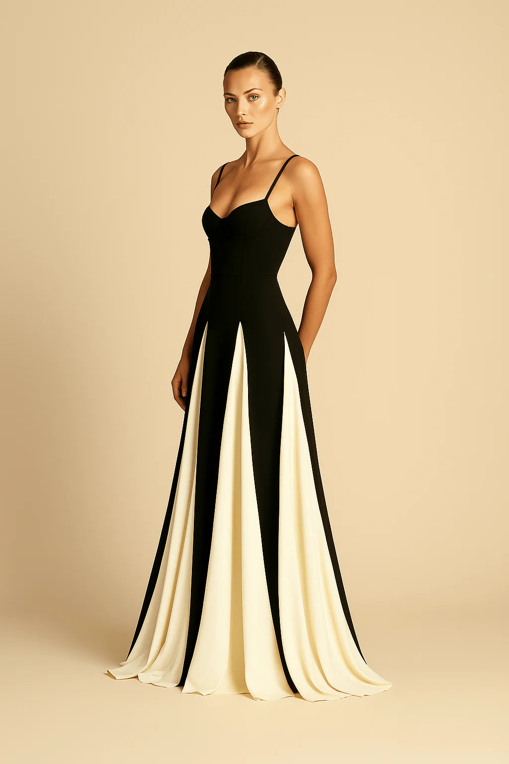 Robe Longue Bicolore